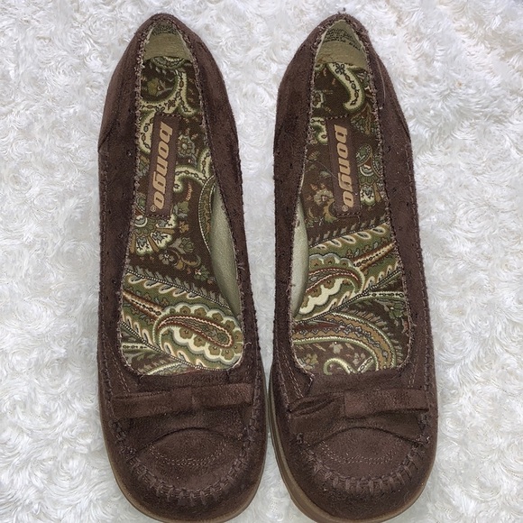 Authentic Y2K Brown Round Toe Wedges size 8.5 - Picture 3 of 4